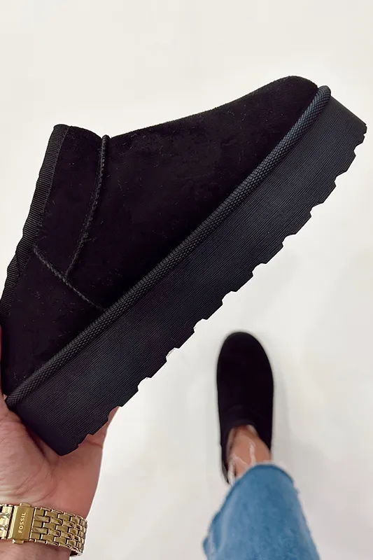 Alpine Sherpa Slippers -Black