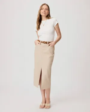 Angela Midi Skirt Soft  Beige
