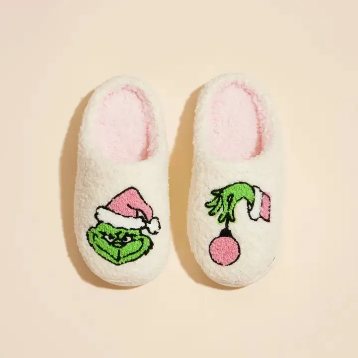 Christmas Grinch Home Slippers -Kids-