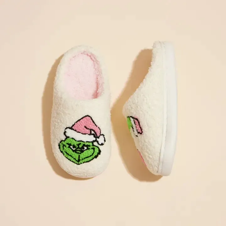 Christmas Grinch Home Slippers -Kids-