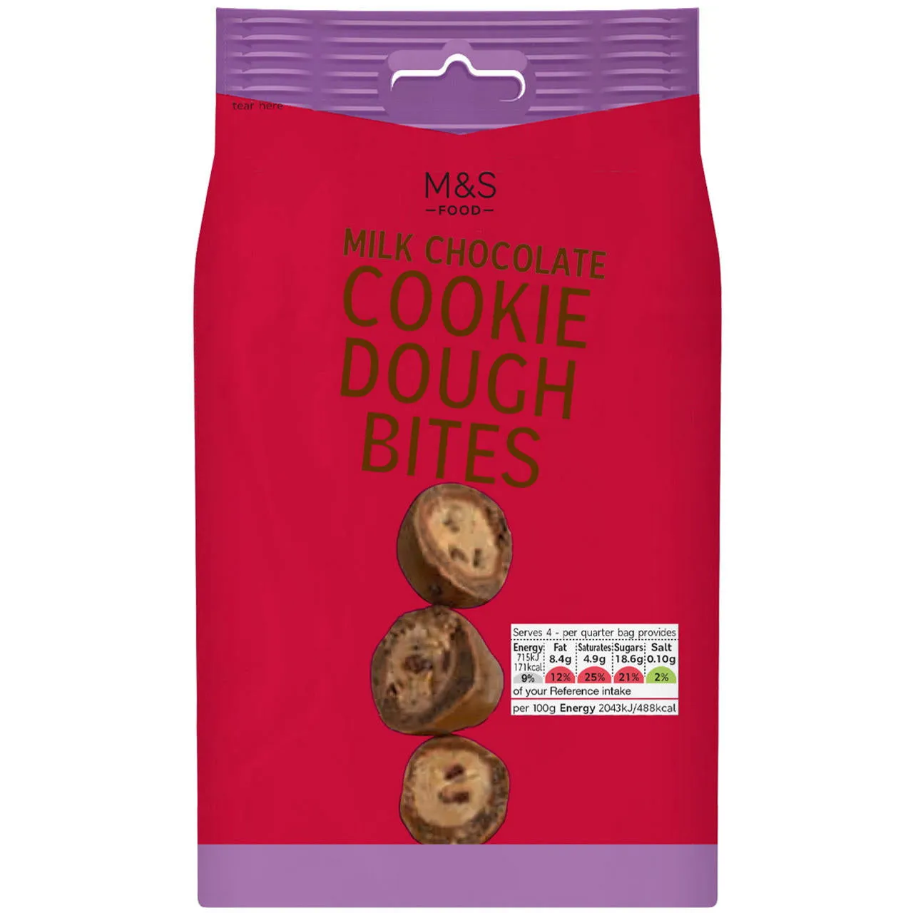 M&S Food Cookie Dough Bites 140g