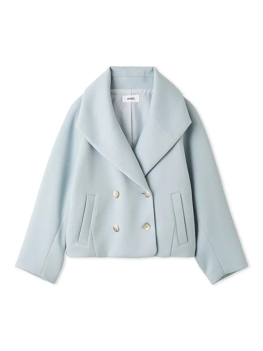 Modern Boxy Fit Cropped Coat