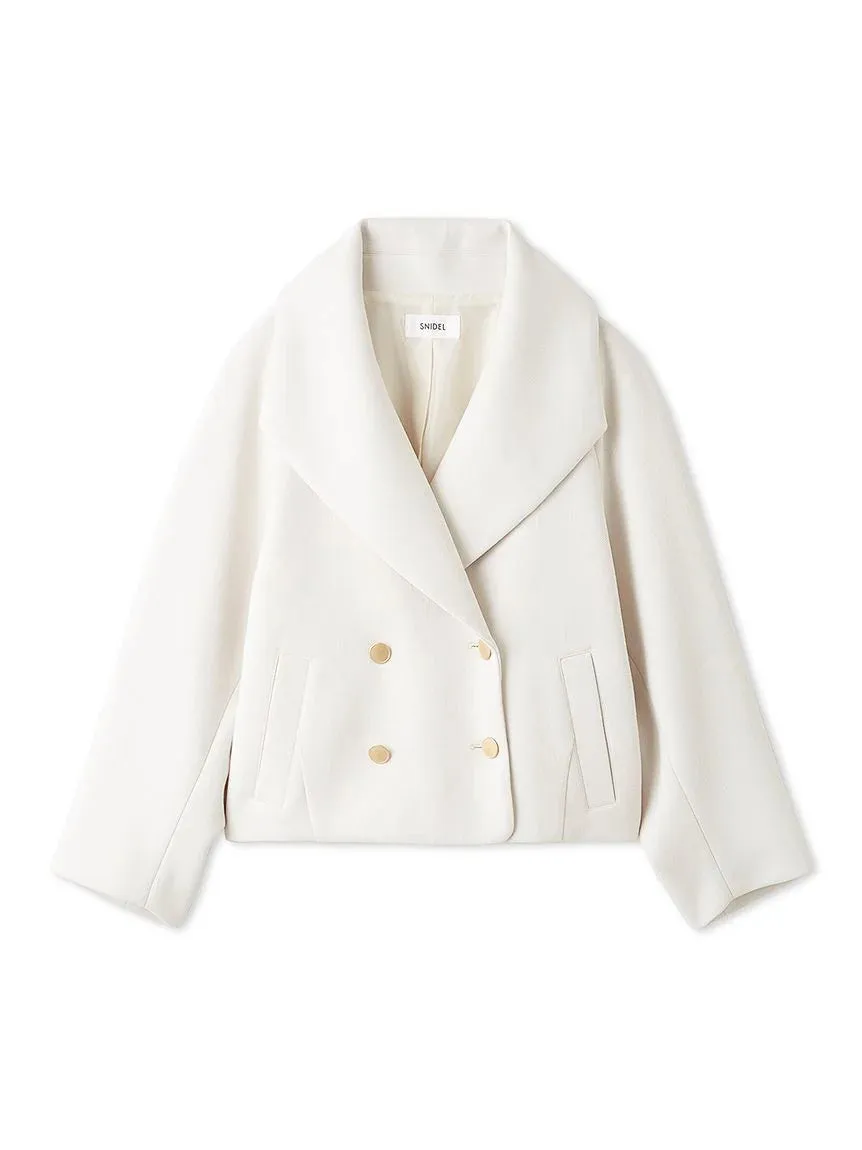Modern Boxy Fit Cropped Coat