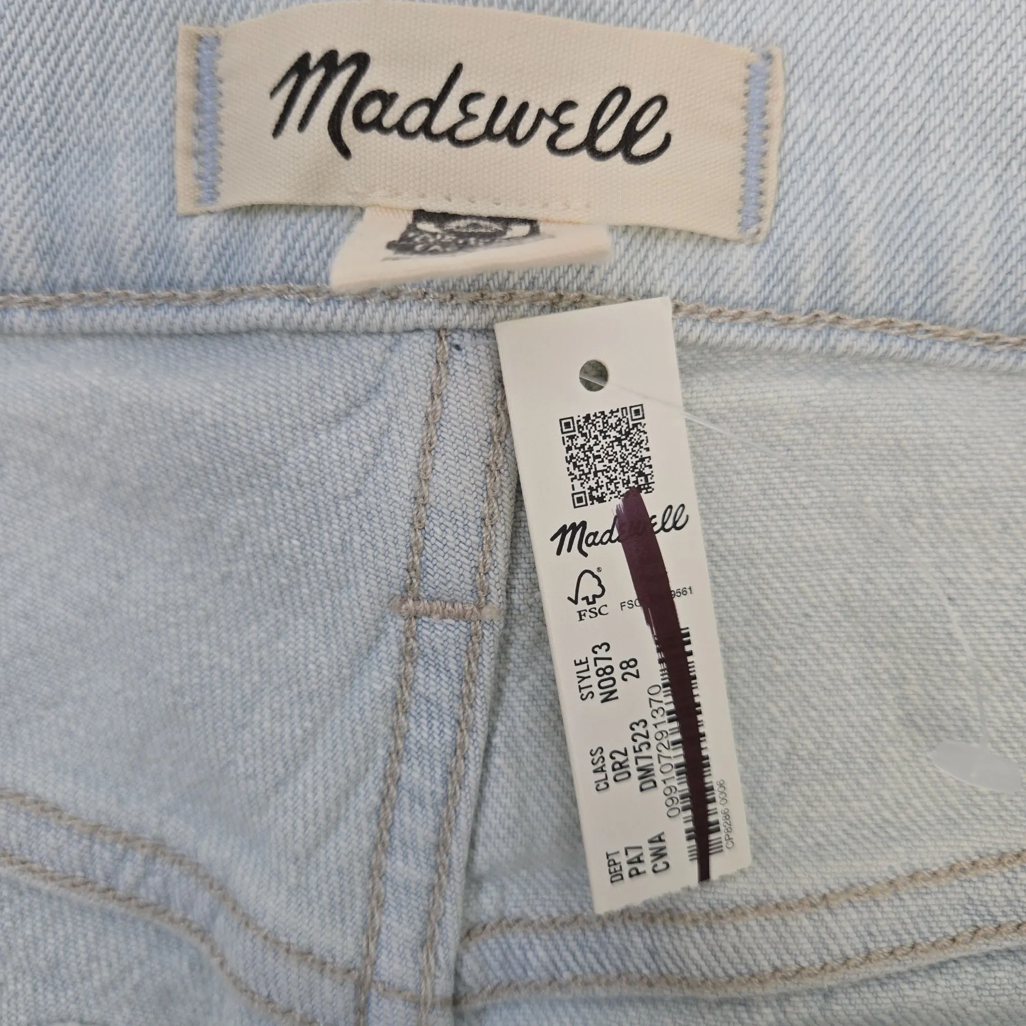 NWT Madewell High Rise The Perfect Vintage Jeans in Indigo Size 28