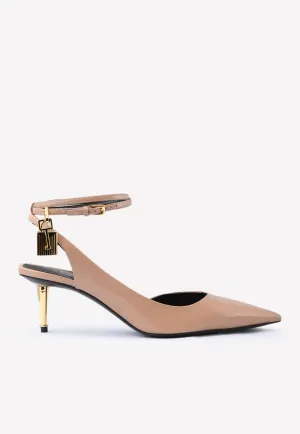 Padlock 55 Shiny Leather Pointed Pumps