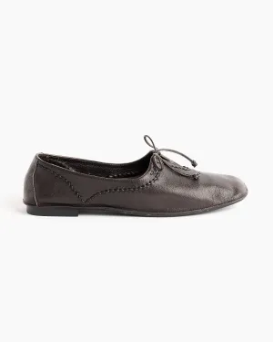 Rassa Soft Lace Up Shoe in Ebony