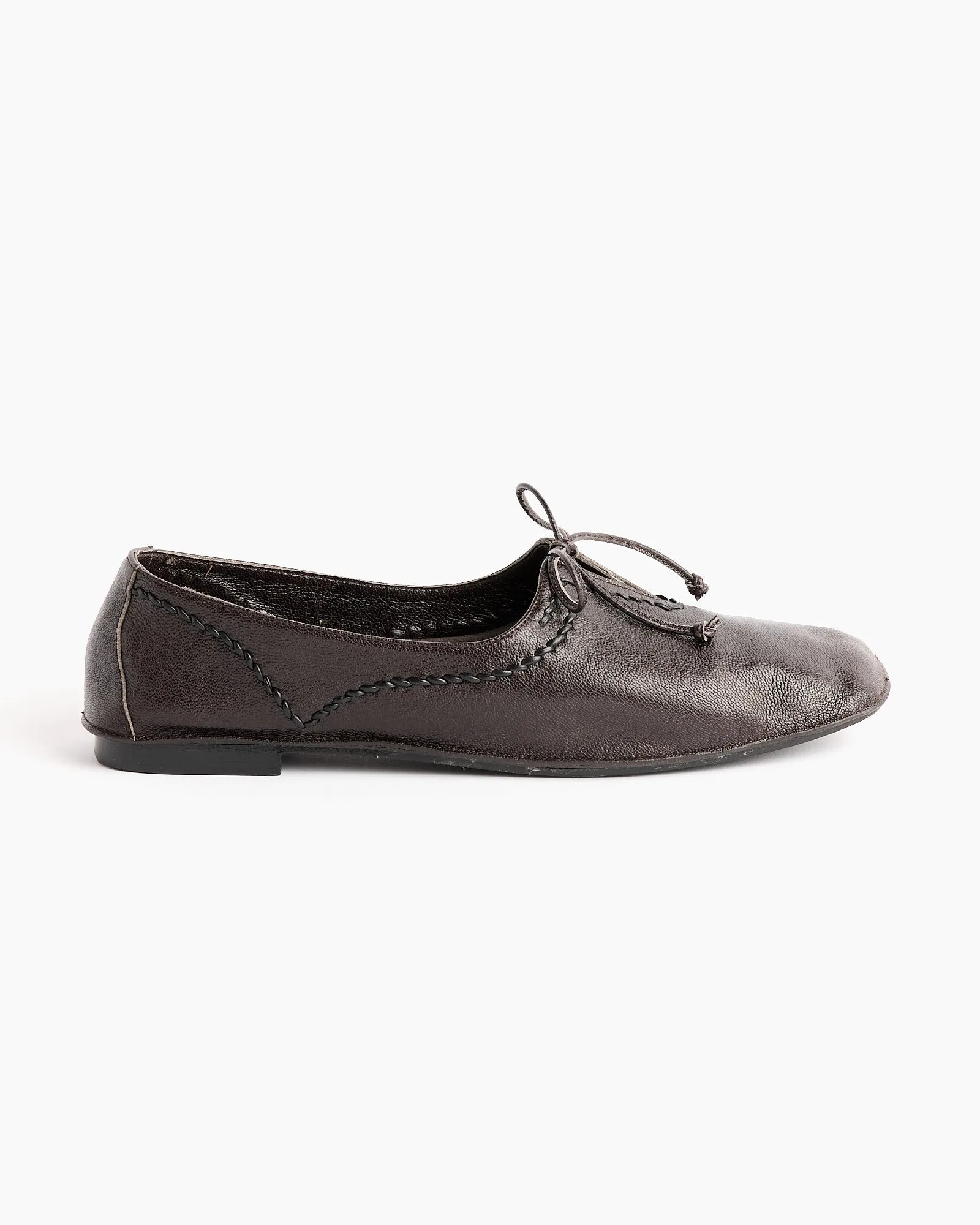 Rassa Soft Lace Up Shoe in Ebony