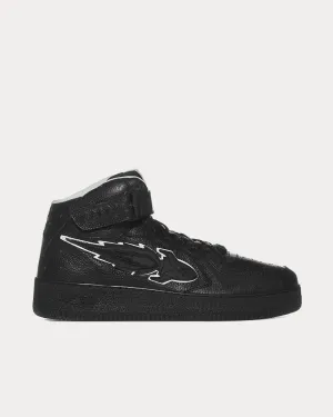 Rocket Mid Black High Top Sneakers