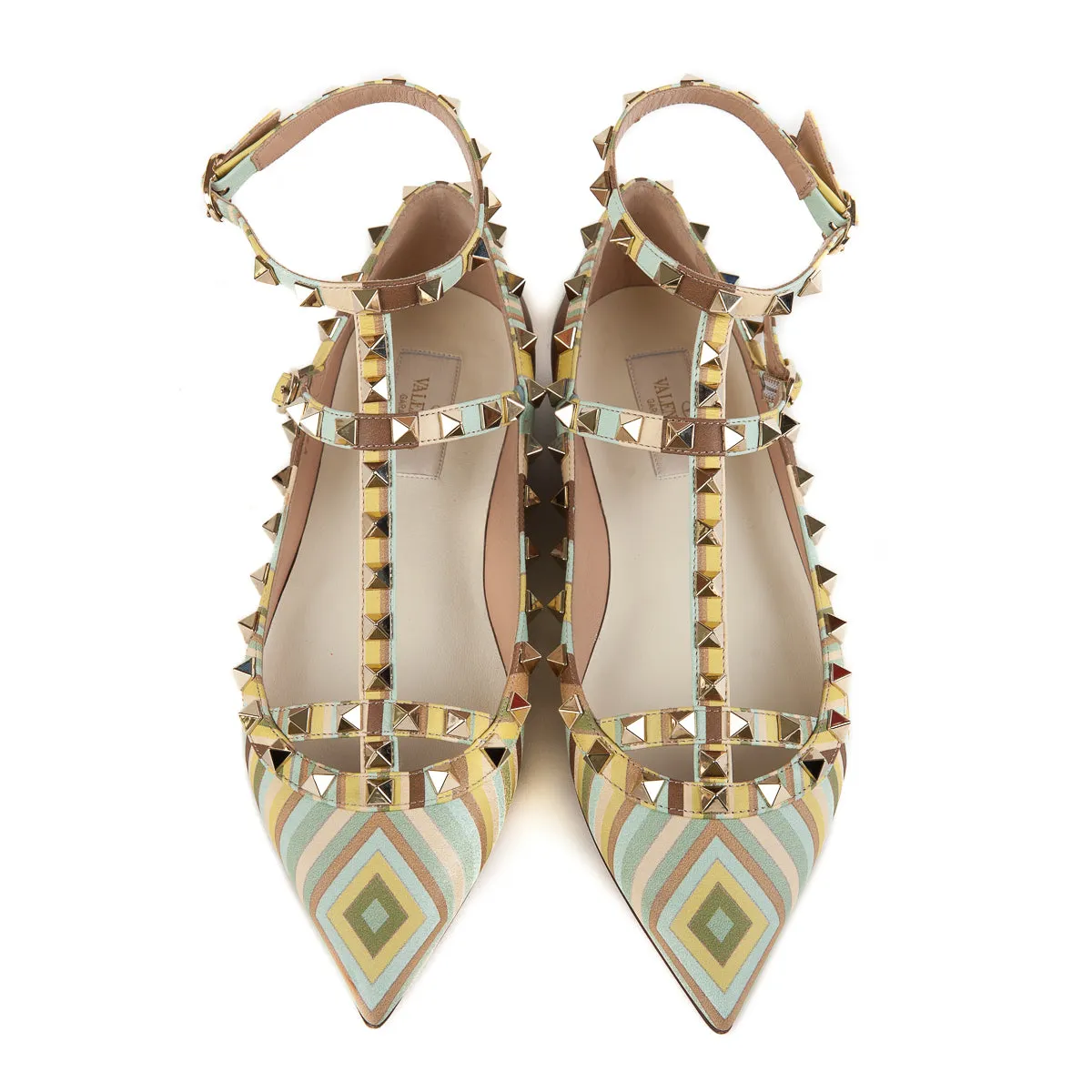 Rockstud Caged Flats Multi Color