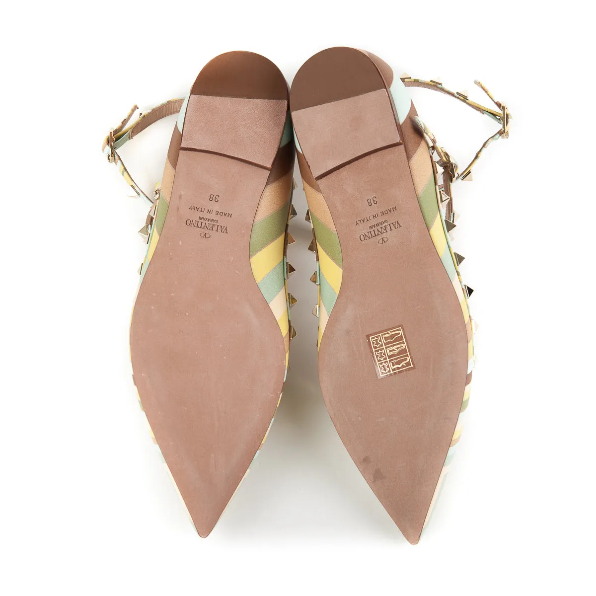 Rockstud Caged Flats Multi Color