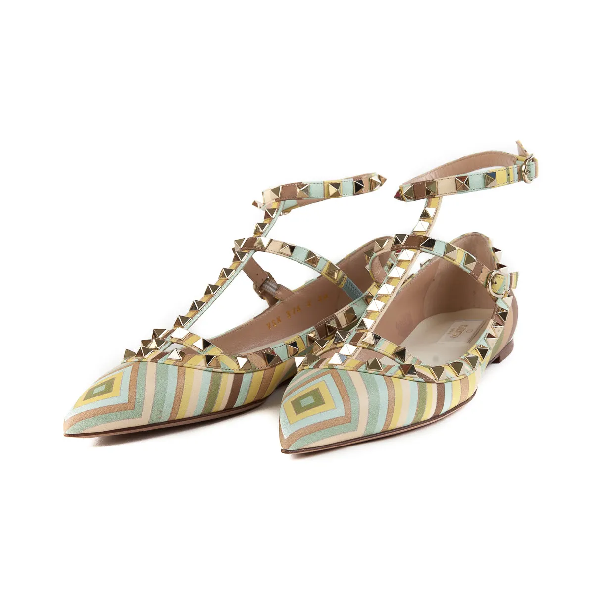 Rockstud Caged Flats Multi Color
