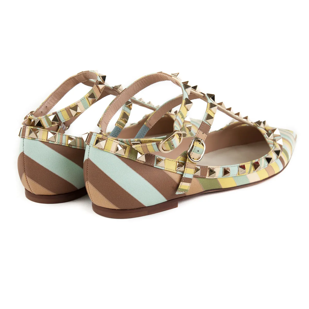 Rockstud Caged Flats Multi Color