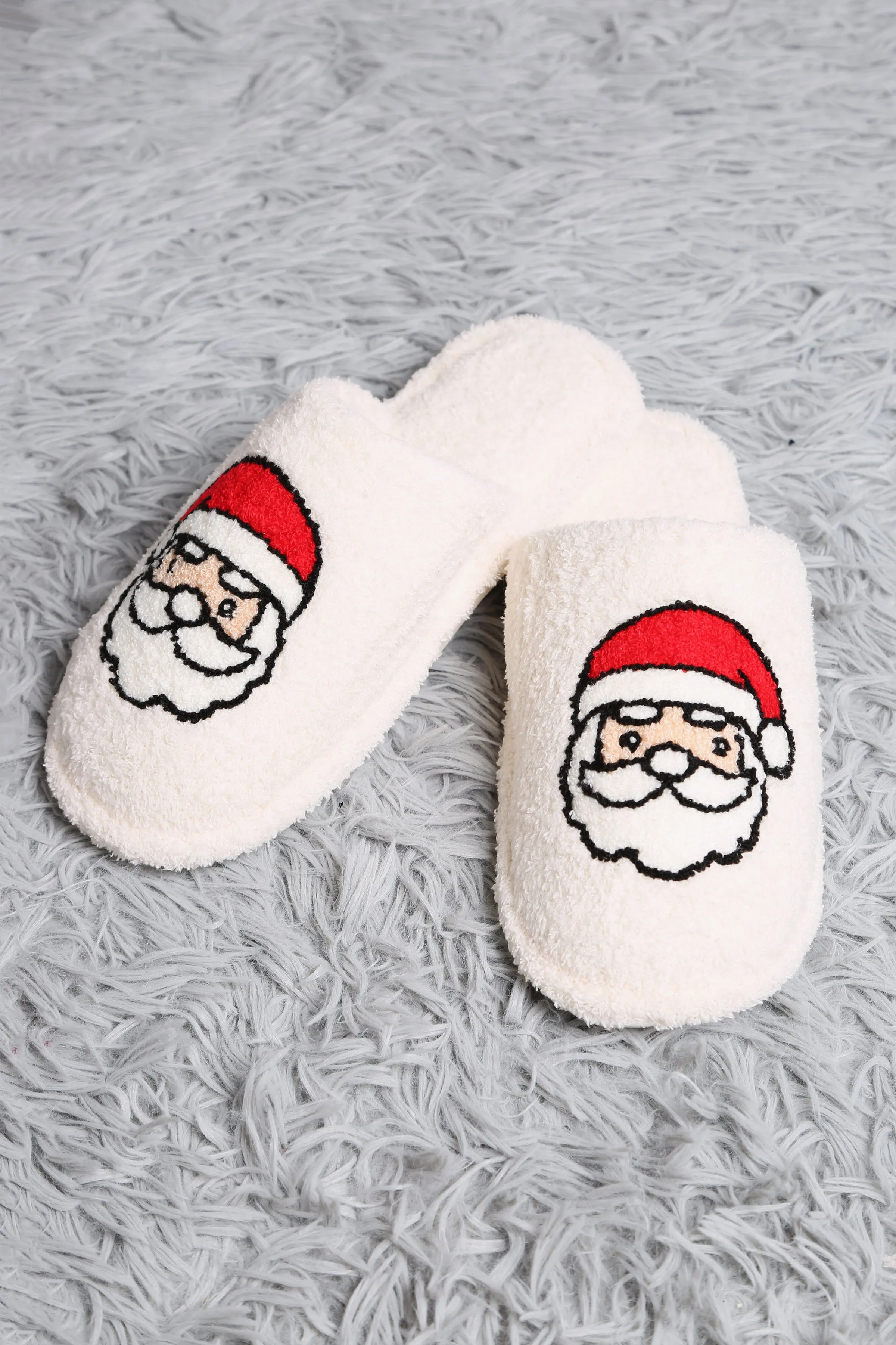 Santa Embroidered Slipper - Final Sale