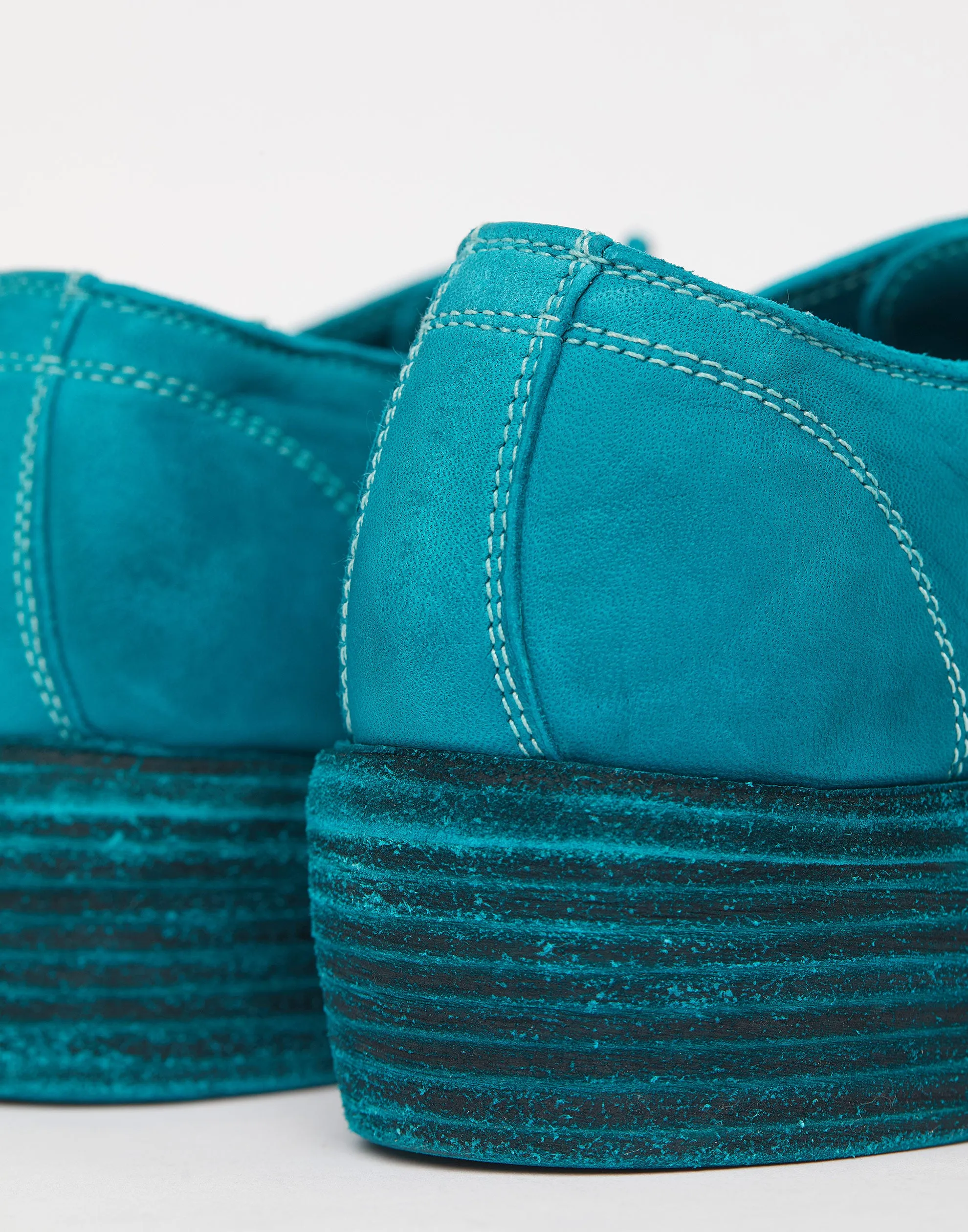 Turquoise Blue 792 Leather Lace Up Shoes