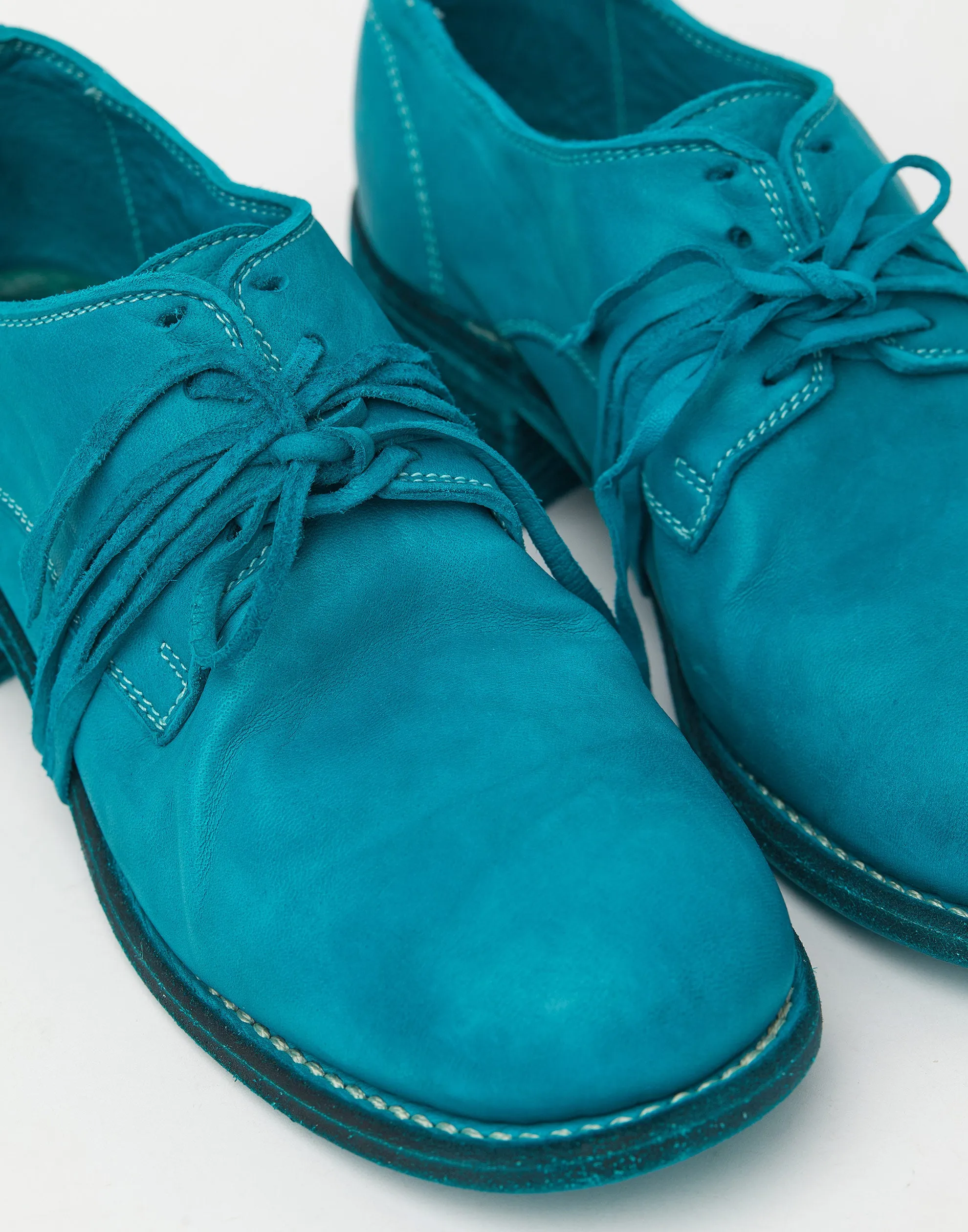 Turquoise Blue 792 Leather Lace Up Shoes