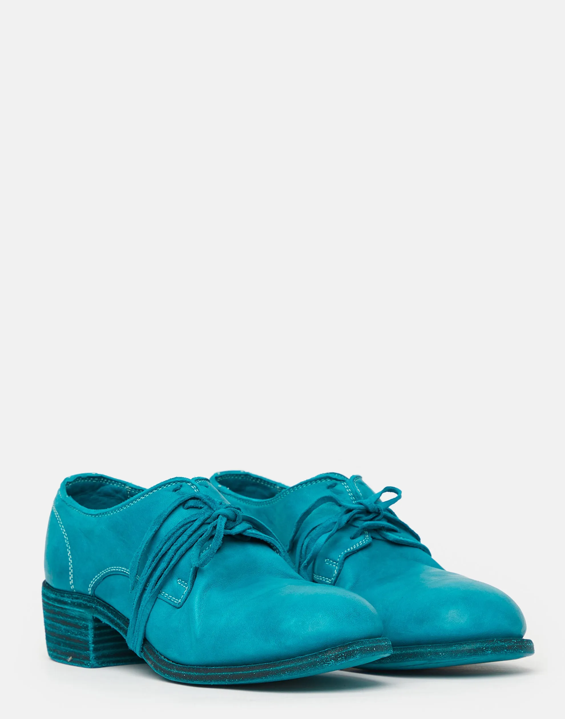 Turquoise Blue 792 Leather Lace Up Shoes